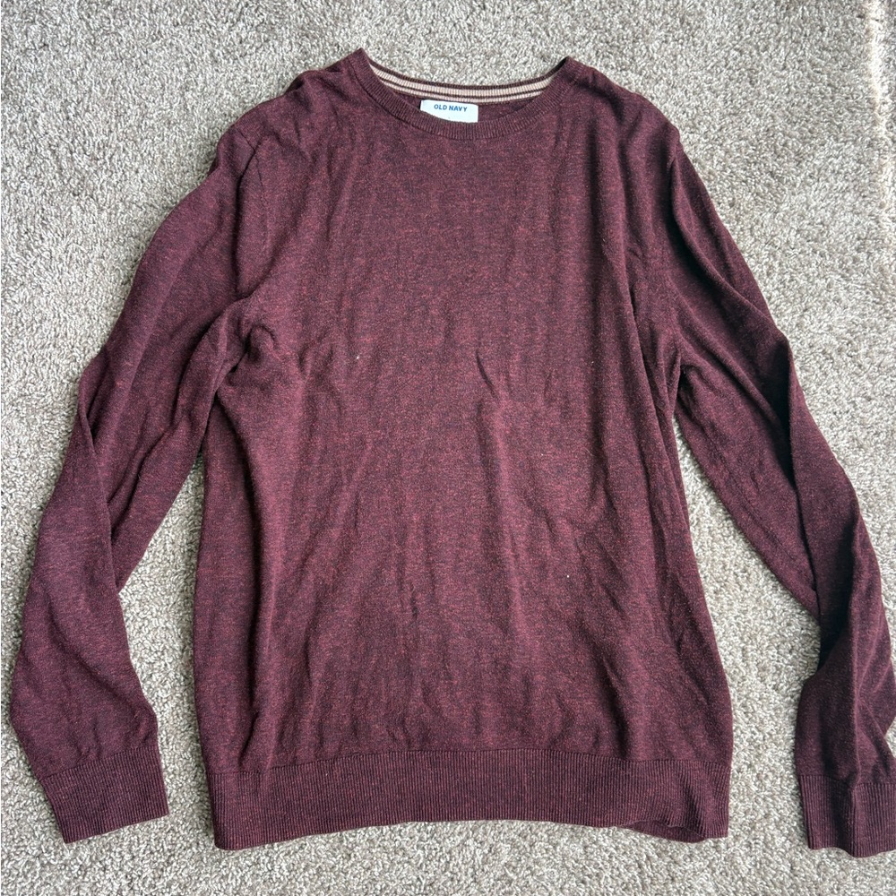 Old Navy Men's Maroon Crewneck Sweater